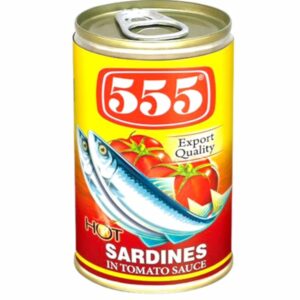 Sardines 555 Hot Tomato 155g